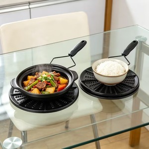 <span class=keywords><strong>Plaque</strong></span> diffuseur de chaleur en émail noir pour cuisinière à gaz avec <span class=keywords><strong>protection</strong></span> anti-brûlure en métal pour chauffage lent et petits récipients - Product Image 5