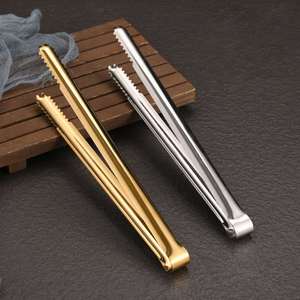304 Stainless Steel Bare Body Ice Clip Restaurant Metal Barbecue <b>Tongs</b> Multifunctional Outdoor Picnic Food <b>Serving</b> <b>Tongs</b> - Product Image 3