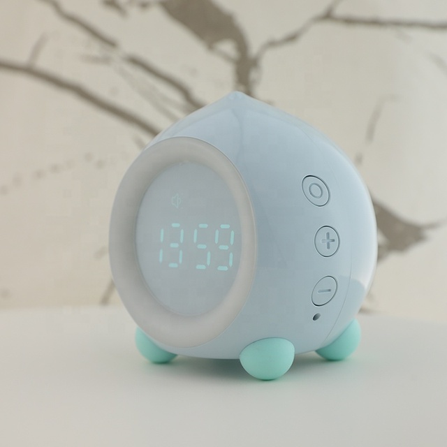Kids Children Led Sleep Trainer Alarm Clock Study Reading Desk Bedside Wake up Light for Kids LED Digital Table Clock