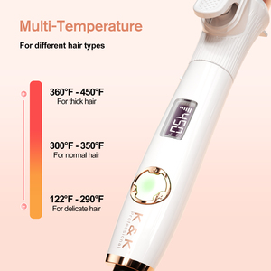 Rizador de Pelo Eléctrico Profesional con Pantalla LCD de Temperatura, Barril de Cerámica Extralargo de 6.2 Pulgadas y Plancha de Rizado de 1.25 Pulgadas - Product Image 2