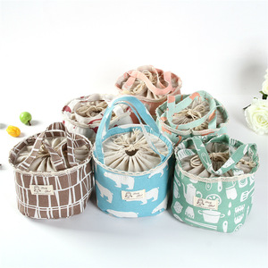 Sac à déjeuner isotherme en coton et lin, grande taille, pour étudiants, voyages, travail, avec compartiment pour repas, sac isotherme - Product Image 2