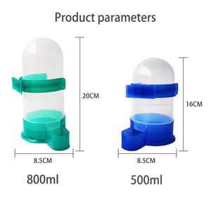 Ciotola per acqua per animali domestici pappagallo di plastica pappagallo appeso bevitore alimentatori e bevitori automatici di piccioni - Product Image 5