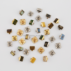 Tùy Chỉnh Bốn Nút Kim Loại Kẽm Hợp Kim Áo Choàng Khóa Vàng Nút Nhà Sản Xuất Cho Hồi Giáo Áo Sơ Mi Vuông Mô Hình Mạ Kỹ Thuật - Product Image 5