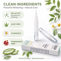 Stylo Blanchissant pour les Dents Sans Peroxyde PAP, Sans Sensibilité, Gel Blanchissant Portable, Élimine les Taches de Café et de Thé, Utilisation à Domicile, Marque Privée
