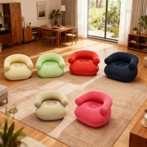Foldable Modern Single PVC Portable <b>Inflatable</b> Chair for Indoor/Outdoor Use U-shaped <b>Inflatable</b> Armrest Backrest Lazy <b>Sofa</b> - Product Image 5