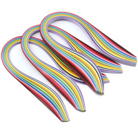 Haute qualité 24 couleurs mélange papier Quilling bandes papier couleur 3mm de large 540mm de Long 120 pièces pour papier Quilling bricolage artiste