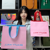 Custom Printed Brown Craft Paper Luxury Customizable Size Paperboard Shopping Bags Ribbon Handles Eco-Friendly Lamination