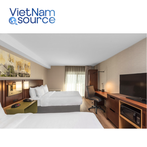 Lujo OEM ODM Hotel King Size Cama de madera dura Dormitorio Suite Muebles Comfort Inn Proyecto Hotel Dormitorio Conjuntos por Vietnam Fuente - Product Image 2