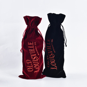 Venta al por mayor bordado regalo joyería bolsas personales hechas embalaje tamaño polvo tela logotipo personalizado caramelo cordón vino bolsas de terciopelo - Product Image 2
