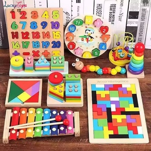 Set di Giochi Educativi per Bambini: <span class=keywords><strong>Puzzle</strong></span> di Blocchi Impilabili, Orologio, Strumenti Musicali - Product Image 6