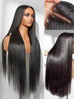 Peluca de Cabello Humano Natural Vietnamita, Pelucas con Frente de Encaje 13x6 13x4, Pelucas con Frente de Encaje HD Completamente Transparentes sin Pegamento para Mujeres Negras