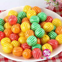Haute Qualité En Vrac Coloré Boule Forme Confiture Rempli De Pastèque Bubble Gum Bonbons Mélange Saveur De Fruits Bonbons Chewing-gum