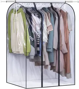 Hot Sale Extra Large Clear Hanging Garment Bag Supplier Garment Rack Cover Sealed Wardrobe Clothes Protector