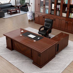 Escritorio Ejecutivo Moderno de Estilo Minimalista, Mueble de Oficina con Gabinete de Almacenamiento de Tablero de Melamina - Product Image 2