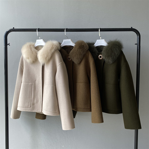 <span class=keywords><strong>Cappotto</strong></span> invernale a maniche lunghe con cerniera sottile morbido e spesso ingrosso <span class=keywords><strong>cappotto</strong></span> di lusso in lana <span class=keywords><strong>Cashmere</strong></span> a doppia faccia pelliccia di volpe da <span class=keywords><strong>donna</strong></span> - Product Image 6