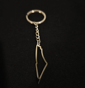 Portachiavi Personalizzato Placcato Oro 18k a Forma di Mappa della Palestina, Gioiello Minimalista alla Moda - Product Image 2