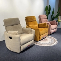 Fauteuil inclinable en tissu velours côtelé, multicolores, confortable, fauteuil relaxant individuel pour appartement, salon