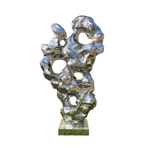 Urban Commercial Abstract Outdoor Decorative Luminous Art <b>Ornament</b> <b>Large</b> Stainless Steel Sculpture - Product Image 5