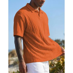 Camisa Polo para Hombre FOXA, Tejido Texturizado, Manga Corta, Transpirable, Informal, para Golf, Verano - Product Image 3