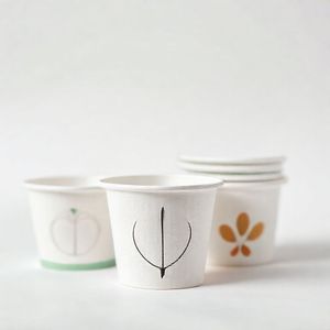 Conteneurs à soupe blancs personnalisés en gros, 230 g/m², 4 oz, coupes à glace avec couvercles, bols à glace jetables - Product Image 3