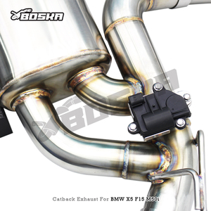 Sistema de Escape Catback Personalizado con Válvula para X5 F15 M50i 4.4TT 2014-2018, Boska Racing, Alto Flujo, Acero Inoxidable, Silenciador - Product Image 4