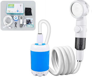 Douche de <span class=keywords><strong>camping</strong></span> portable électrique rechargeable multifonction en plastique, auto-amorçante, pour dortoir, voiture, extérieur, bleue, pour animaux de compagnie, toilettes simples - Product Image 6