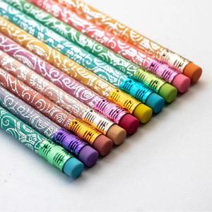 Ensemble de crayons de couleur pour enfants personnalisables, papeterie scolaire, crayon HB standard avec <span class=keywords><strong>gomme</strong></span> - Product Image 2