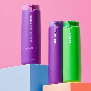 Flacon pompe sans air en plastique rechargeable 25ml 45ml avec bouchon à vis pour crème, lotion, toner et masque facial – Emballage cosmétique - Product Image 1