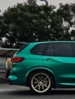 Diffuseur de pare-chocs arrière en fibre de carbone sèche préimprégnée pour BMW X5M F95, style AE, kit carrosserie aérodynamique de course, pièces de tuning