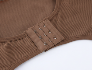 Vente en gros de lingerie féminine : Body sculptant sans couture en jersey, col montant, style hipster, avec boutons, très élastique, <span class=keywords><strong>amincissant</strong></span> la taille - Product Image 4