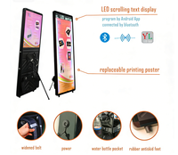 Écran LED numérique vertical portable de qualité commerciale pour affichage intérieur, avec cadre en aluminium léger, type sac à dos, pour affichage numérique