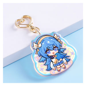 Custom Cartoon Acrylic UV Printing Waterproof Fashionable Key Chain Bag Hanging Souvenir Decoration Custom Logo Promotional - Product Image 2