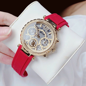 Orologio da Donna al Quarzo con Quadrante Trasparente <span class=keywords><strong>che</strong></span> Simula un Orologio in Silicone per l'Visualizzazione di Data e Giorno della Settimana - Product Image 2