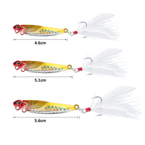 Señuelo Vibrador de Plomo Hundible 4.6 5.1 5.6cm con Anzuelo de Pluma, Cebo para Pez Mandarín, Señuelos de Fondo, Aparejos de Pesca - Product Image 1