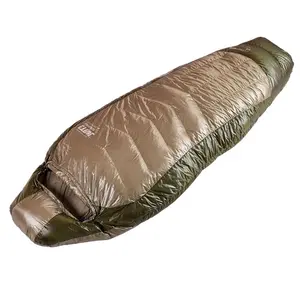 Waterproof Custom Wholesale Winter Luxury Goose Down Feather Sleeping Bag With Zipper Camping Hike