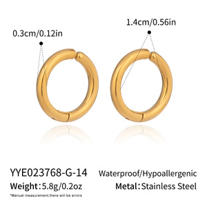 ต่างหูสไตล์มินิมอลต่างหูวงกลมสีทองรูปทรงเรขาคณิตที่ละเอียดอ่อนเครื่องประดับประจำวันสำหรับผู้หญิงสำหรับการเดินทางอเนกประสงค์ - Product Image 5