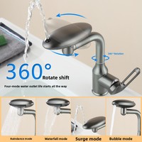 Yaratıcı uzay gemisi İşlevli sıcak ve soğuk havza musluk ucuz banyo yıkama lavabo musluğu seramik vana çekirdek ile