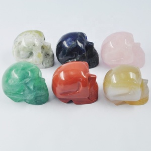 Khoáng sản tự nhiên bán đá quý Tay Chạm Khắc thực tế mã não thạch anh tím <span class=keywords><strong>geode</strong></span> pha lê hộp sọ - Product Image 6