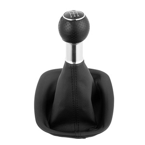 Leather Gear <b>Shift</b> <b>Knob</b> Cover For Volkswagen Passat B5 96-05 5 Speed 6 Speed Dustproof Black - Product Image 4