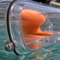 Kayak transparent en cristal pour 3 personnes, canoë transparent en PC, bateau de tourisme récréatif pour lac, océan, sports nautiques, personnalisable