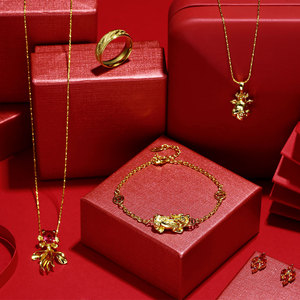 Conjunto de Joyería XUPING Dragón y Fénix Chinos Exagerados, Chapado en Oro de 18K y 24K, Lujoso <span class=keywords><strong>Set</strong></span> de Joyería Oriental para Boda Nupcial - Product Image 2