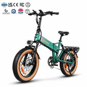 OEM Samebike Bicicletta <span class=keywords><strong>Elettrica</strong></span> <span class=keywords><strong>Pieghevole</strong></span> 20" con Sospensione Completa, 48V 15Ah, 7 Velocità, Freno a Disco Idraulico, Ruote Fat 4.0, Modello RS-A02 - Product Image 3
