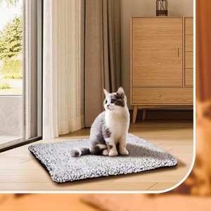 Coussin chauffant pour chat luxueux et moderne, antidérapant, à motif uni, pour l'hiver, tapis chauffant pour animaux de compagnie, doux et chaud, pour usage intérieur - Product Image 6