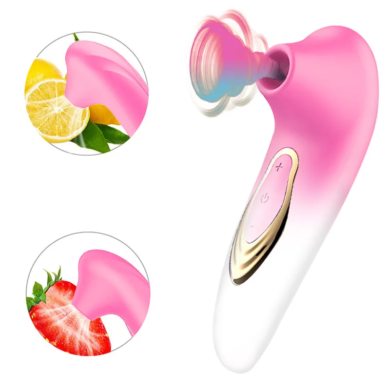 Rosa Zoom-Saugvibrator 2 in 1 Klitoris-Stimulator Nippel-Sauger-Stimulator Masturbator Leckende Zunge Orales Spielzeug für Erwachsene