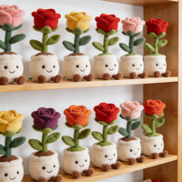 Usine OEM ODM, vente en gros, jouets en peluche roses moelleux personnalisés, animaux en peluche pour parcs d'attractions