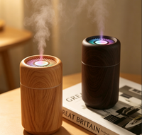 Diffuseur d'arômes mini à grain de bois, alimentation USB, humidificateur à brume froide, options multicolores, pour maison, voiture, hôtel – Approvisionnement direct usine
