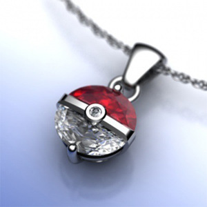 Collana con ciondolo a forma di palla bianca e rossa della serie Elf, grazioso gioiello a catena corta con cartoni animati per donna - Product Image 1