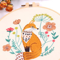 Kit de broderie au point de croix à motif animal Sets Custom Basic Punch Needle Butterfly Fox Handmade DIY Embroidery Kits for Adults