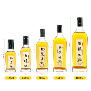 Bouteille en <span class=keywords><strong>verre</strong></span> pour huile d'olive Offre Spéciale verte transparente et brune 10cl <span class=keywords><strong>25cl</strong></span> 50cl 750cl avec bouchon à pression manuelle - Product Image 2