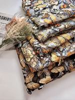 Tissu brodé 3D multicolore à broderie lourde pour robes, vêtements et artisanat DIY